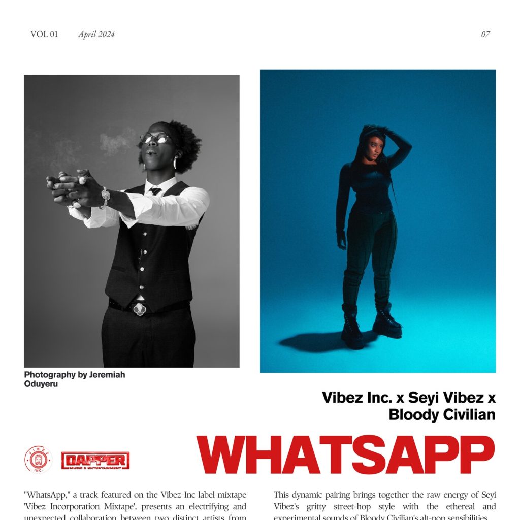 Vibez Inc – WhatsApp Ft. Seyi Vibez & Bloody Civilian